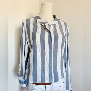 Alexander Jordan rayon light stripes blouse size small